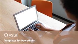  Presentation with social distancing - Amazing PPT layouts having mixed-race-businesswoman-working backdrop and a coral colored foreground