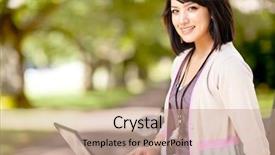  Presentation with college student money - PPT layouts consisting of mixed race college student working background and a coral colored foreground