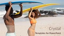  Presentation with free about pedestrian - Presentation having mixed-race-couple-enjoying-free background and a lemonade colored foreground