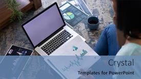  Presentation with space race - Cool new theme with mixed-race-gender-fluid-man backdrop and a teal colored foreground