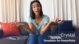  Presentation with gender - Beautiful slides featuring mixed-race-gender-fluid-man backdrop and a ocean colored foreground