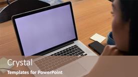  Presentation with space race - Amazing PPT theme having mixed-race-gender-fluid-man backdrop and a coral colored foreground