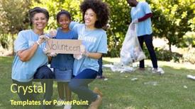  Presentation with family day - Slide set with mixed-race-girl-spending-time background and a tawny brown colored foreground