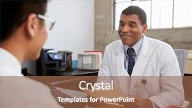  Presentation with racing diversity race ethnicity - Beautiful slide set featuring mixed race male doctor holding backdrop and a tawny brown colored foreground