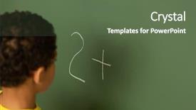  Presentation with education cute - Audience pleasing theme consisting of mixed-race schoolboy doing math backdrop and a tawny brown colored foreground