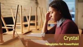  Presentation with tired - Cool new PPT layouts with mixed race woman doing paperwork backdrop and a tawny brown colored foreground