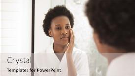  Presentation with lockdown - Slide set having mixed-race-woman-spending-time background and a lemonade colored foreground