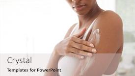  Presentation with home care - Beautiful slide deck featuring mixed-race-woman-spending-time backdrop and a lemonade colored foreground