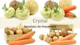  Presentation with root - Presentation theme enhanced with mixed-root-vegetables background and a blonde colored foreground