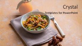  Presentation with carrots - Cool new theme with mixed salad with arugula orange backdrop and a  colored foreground