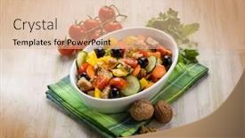  Presentation with nuts - Slides with mixed-salad-with-nuts background and a lemonade colored foreground