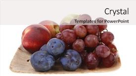  Presentation with white plate - Beautiful PPT layouts featuring set of fresh raw ripe backdrop and a light gray colored foreground