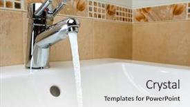  Presentation with water tap - Audience pleasing slides consisting of mixer tap with running water backdrop and a light gray colored foreground