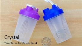  Presentation with purple spring - Cool new PPT theme with mixer with metal shaker spiral backdrop and a coral colored foreground