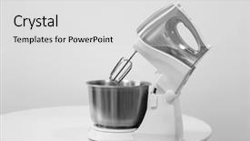  Presentation with industrial buildings new commercial warehouse - Beautiful PPT theme featuring mixers - new electric mixer on table backdrop and a light gray colored foreground