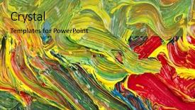  Presentation with paint - Cool new slide set with mixing color paint backdrop and a gold colored foreground