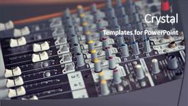 Presentation with audio mixing - Amazing slides having mixing equalizer equipment board sliders backdrop and a gray colored foreground