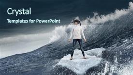  Presentation with entertainment - Slides with mixing equipment - most impressive entertainment technologies mixed background and a ocean colored foreground