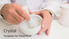  Presentation with pharmacy - Slides featuring mixing medicine in the pharmacy background and a soft green colored foreground