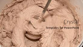  Presentation with home renovation - Presentation theme with mixing-of-a-plaster-solution background and a coral colored foreground