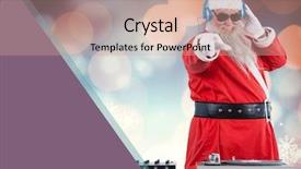  Presentation with sparkly bokeh lights pastel - Presentation theme with mixing up some christmas songs background and a coral colored foreground