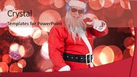  Presentation with sparkly bokeh lights pastel - Presentation with mixing up some christmas songs background and a coral colored foreground