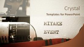  Presentation with writing the text human rights - Slides having miyake-event-text-written background and a lemonade colored foreground