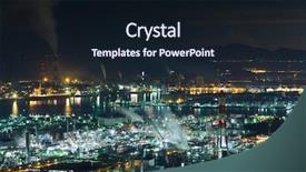  Presentation with coastal - Beautiful theme featuring mizushima coastal industrial area backdrop and a  colored foreground