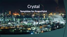  Presentation with coastal - Presentation design featuring mizushima industrial area background and a  colored foreground