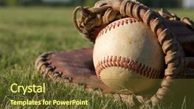  Presentation with mlb baseball in a glove - PPT layouts with mlb - baseball in a glove background and a  colored foreground