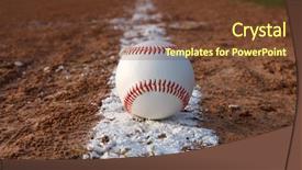  Presentation with mlb baseball - Colorful presentation design enhanced with mlb - baseball on the infield chalk backdrop and a  colored foreground