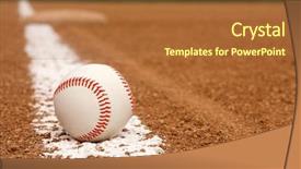  Presentation with mlb baseball - Beautiful presentation theme featuring mlb - baseball on the infield chalk backdrop and a red colored foreground