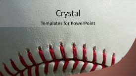  Presentation with mlb baseball on the pitchers - Audience pleasing presentation theme consisting of mlb - close up of a baseball backdrop and a light gray colored foreground
