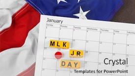  Presentation with martin luther king - Audience pleasing PPT theme consisting of mlk - calendar with marked martin luther backdrop and a light gray colored foreground
