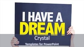  Presentation with dream - Presentation design featuring mlk - i have a dream card background and a ocean colored foreground