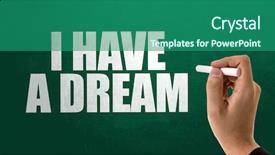  Presentation with dream - Audience pleasing PPT theme consisting of mlk - i have a dream backdrop and a ocean colored foreground