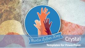  Presentation with king - Presentation design having mlk - martin luther king day background and a teal colored foreground