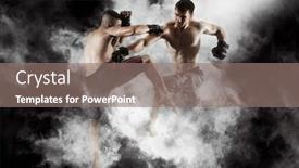  Presentation with mma - Presentation theme featuring mma-boxers-fighters-fight background and a gray colored foreground