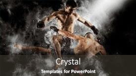  Presentation with mma - Amazing presentation theme having mma-boxers-fighters-fight backdrop and a dark gray colored foreground