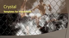  Presentation with boxers - Colorful presentation enhanced with mma-boxers-fighters-fight backdrop and a tawny brown colored foreground