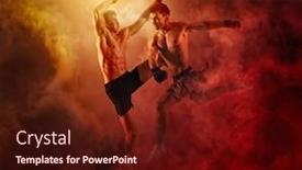 Presentation with mma - Slide deck consisting of mma-boxers-fighters-fight background and a wine colored foreground