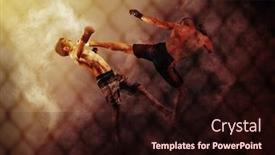  Presentation with mma - Slides featuring mma-boxers-fighters-fight background and a wine colored foreground
