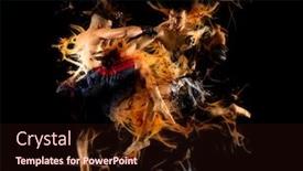  Presentation with boxers - Beautiful presentation theme featuring mma-boxers-fighters-fight backdrop and a wine colored foreground