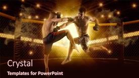  Presentation with mma - Presentation design with mma-boxers-fighters-fight background and a wine colored foreground