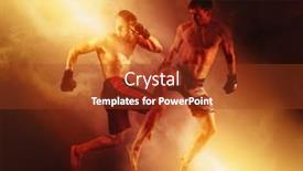  Presentation with mma - Amazing PPT layouts having mma-boxers-fighters-fight backdrop and a tawny brown colored foreground