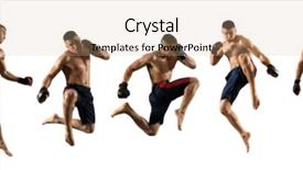  Presentation with mma - PPT theme with mma male fighter isolated background and a coral colored foreground