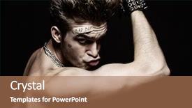  Presentation with mma - Colorful presentation enhanced with mma portrait of a bad backdrop and a coral colored foreground