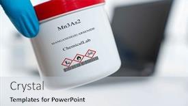  Presentation with plastic packaging - Presentation design consisting of mn3as2-manganese-ii-arsenide-cas background and a lemonade colored foreground