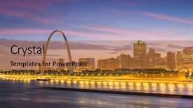  Presentation with orlando florida usa downtown city - Audience pleasing presentation consisting of mo - st louis missouri usa downtown backdrop and a red colored foreground