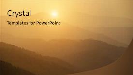  Presentation with hong kong - Audience pleasing PPT layouts consisting of mo - tai mo shan sunset hong backdrop and a yellow colored foreground